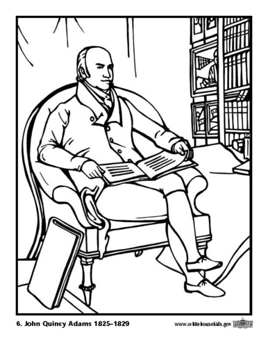 Malvorlage  06 John Quincy Adams