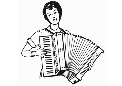 Malvorlage  Akkordeon