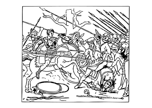 Alexander vertreibt die Perser