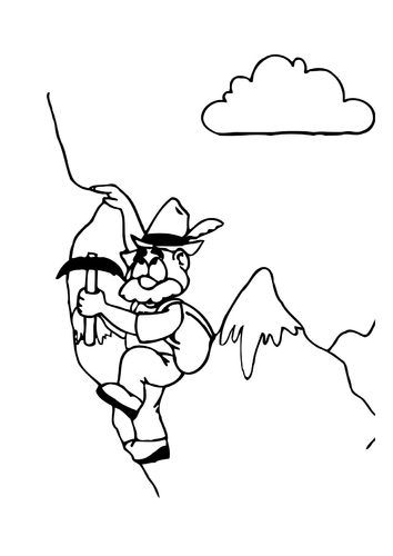 Malvorlage  Alpinist