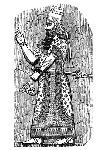 Malvorlage  assyrische Königin