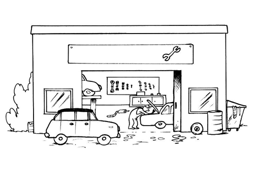 Autowerkstatt - ohne Text