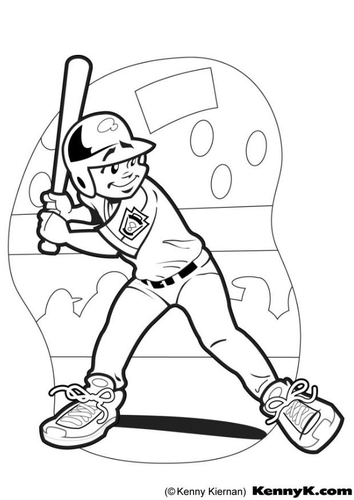 Malvorlage  Baseball Schlagmann