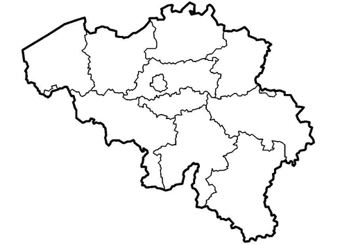 Malvorlage  Belgien - Provinzen