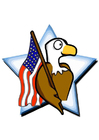 Amerikanische Fahne mit Adler