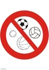 Bilder Ballspiel verboten