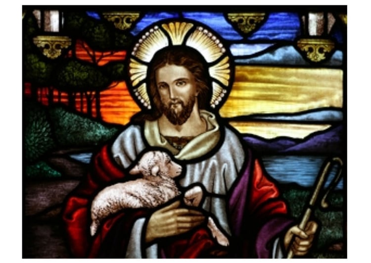 Bild Ostern - Jesus mit Lamm