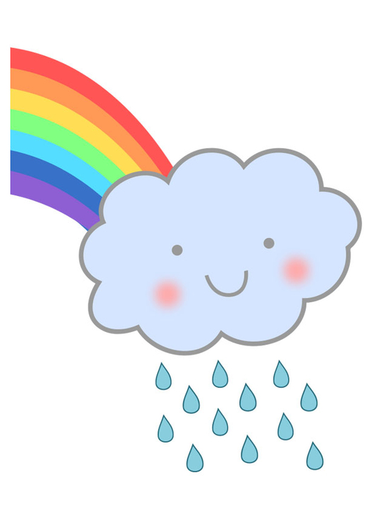 Bild Regenbogen mit Regen