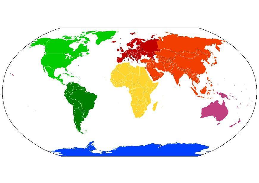 Bild Weltkarte Kontinente - Abb. 15669