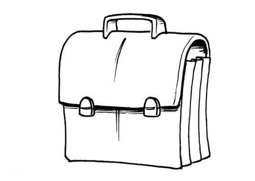 Malvorlage  Büchertasche
