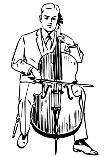 Malvorlage  Cello