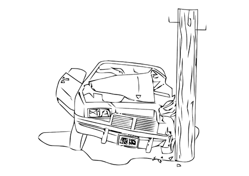 Malvorlage  Crash - Unglück