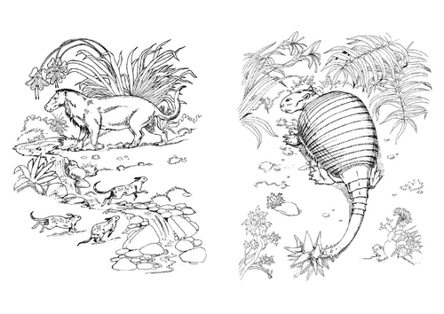 Dinosaurier und Raubtier