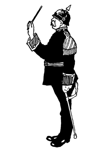 Malvorlage  Dirigent Militärorchester
