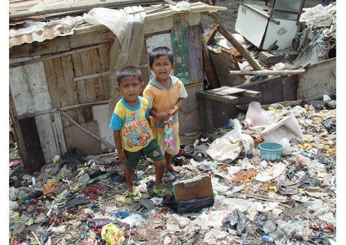 Elendsviertel in Jakarta