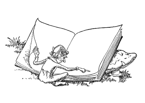 Elfe mit Buch