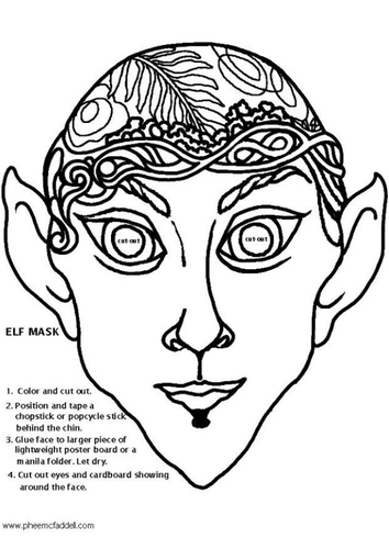 Basteln Elfenmaske