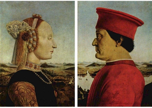 Federico da Montefeltro und seine Frau, Battista Sforza