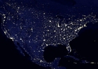 Fotos die Erde bei Nacht - Stadtgebiete Nordamerika
