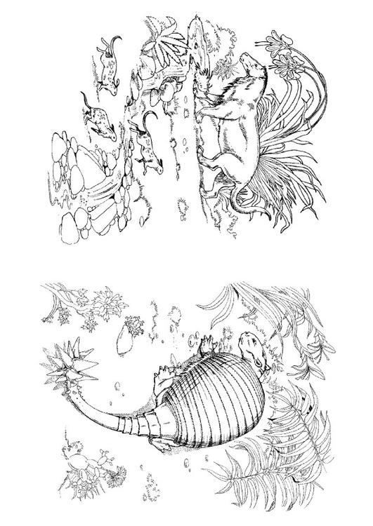 Dinosaurier und Raubtier