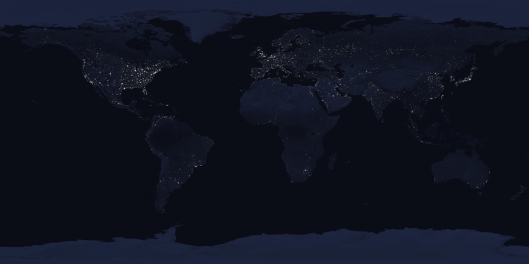 Foto Erde bei Nacht