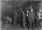 Fotos Grubenarbeiter bei der Arbeit,1908