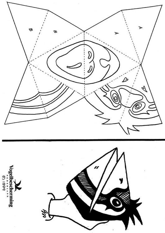 Handmaske Vogel ohne Text
