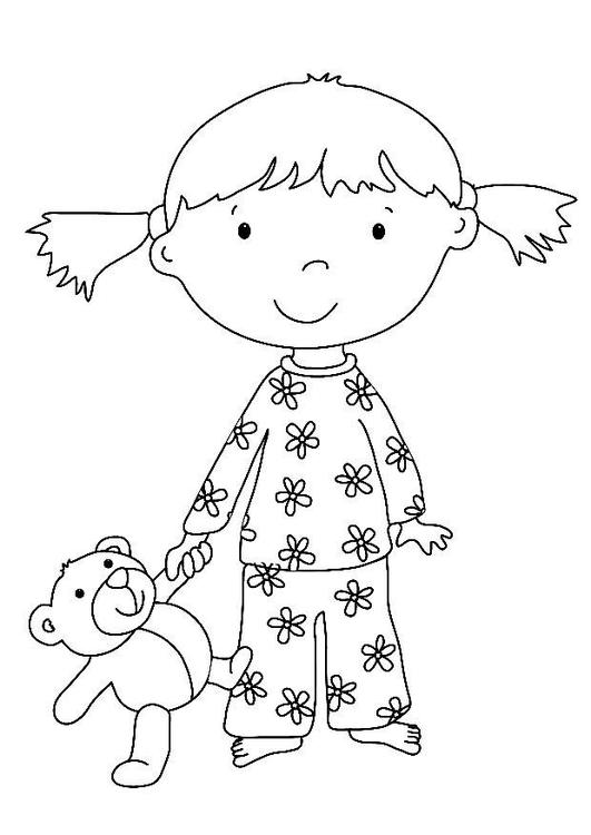 Mädchen mit Kuschelbär