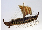Fotos Modell des Wikingerschiffs Gokstad