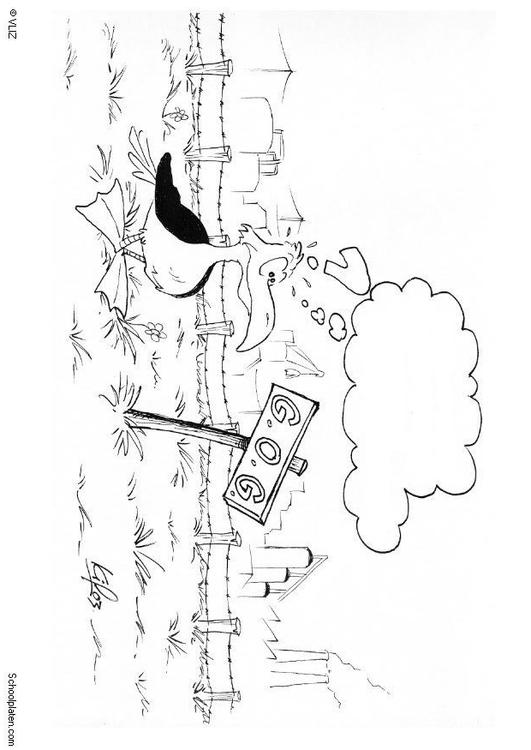 Möwe bei Fabrik