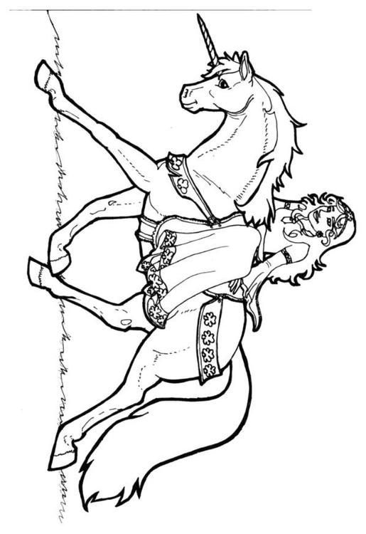 Prinzessin von Shamrock auf dem Einhorn