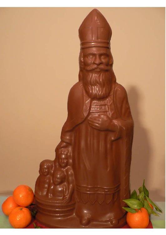 Sankt Nikolaus aus Schokolade