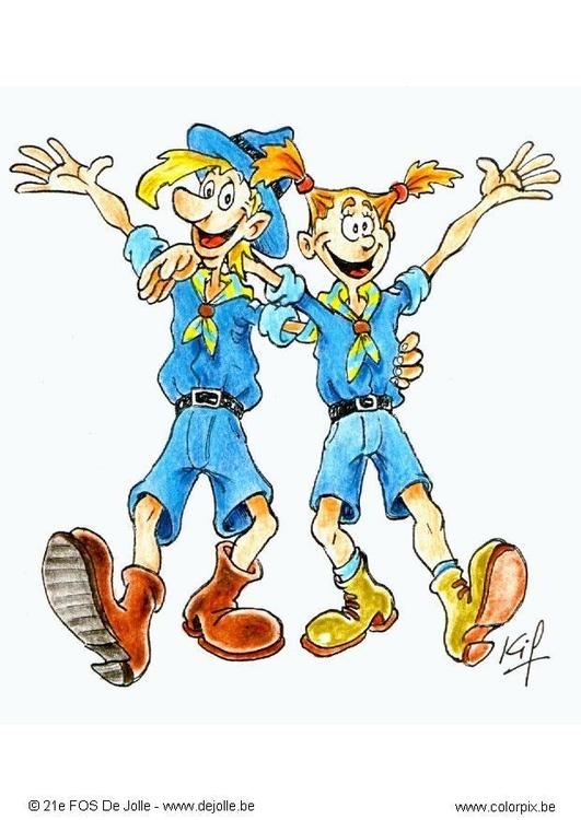 Scout Junge und Mädchen