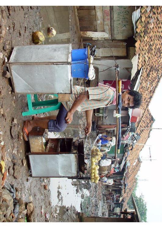 slum in Jakarta, Indonesien