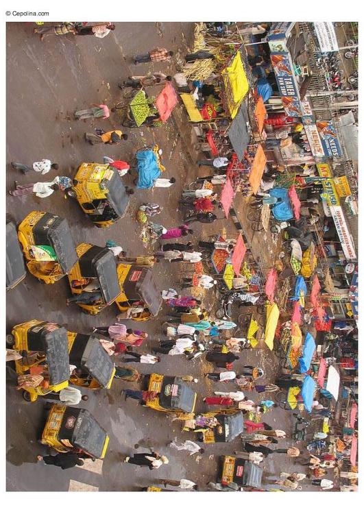 Strassenbild in Indien