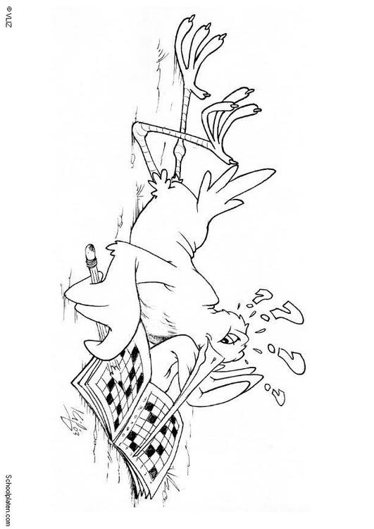 Vogel mit Kreuzworträtsel
