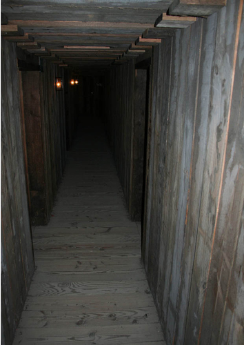 Foto Gang in einem Schutzbunker