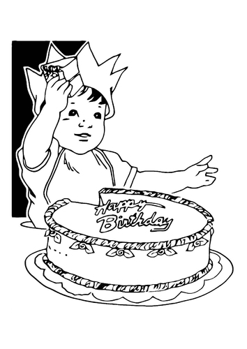 Malvorlage  Geburtstag