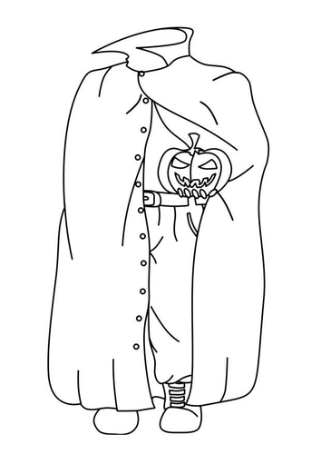 Malvorlage  Halloween Geist