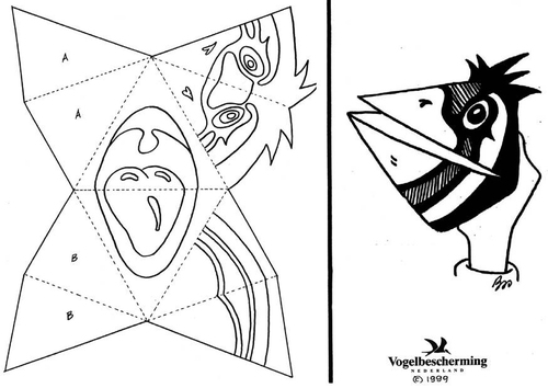 Handmaske Vogel ohne Text