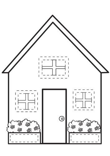 Malvorlage  Haus