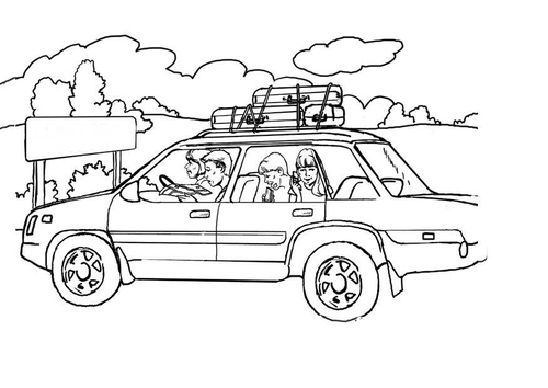 in Ferien mit dem Auto