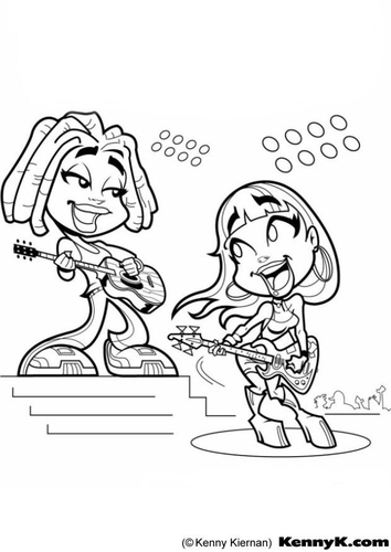 Mädchen mit Gitarre