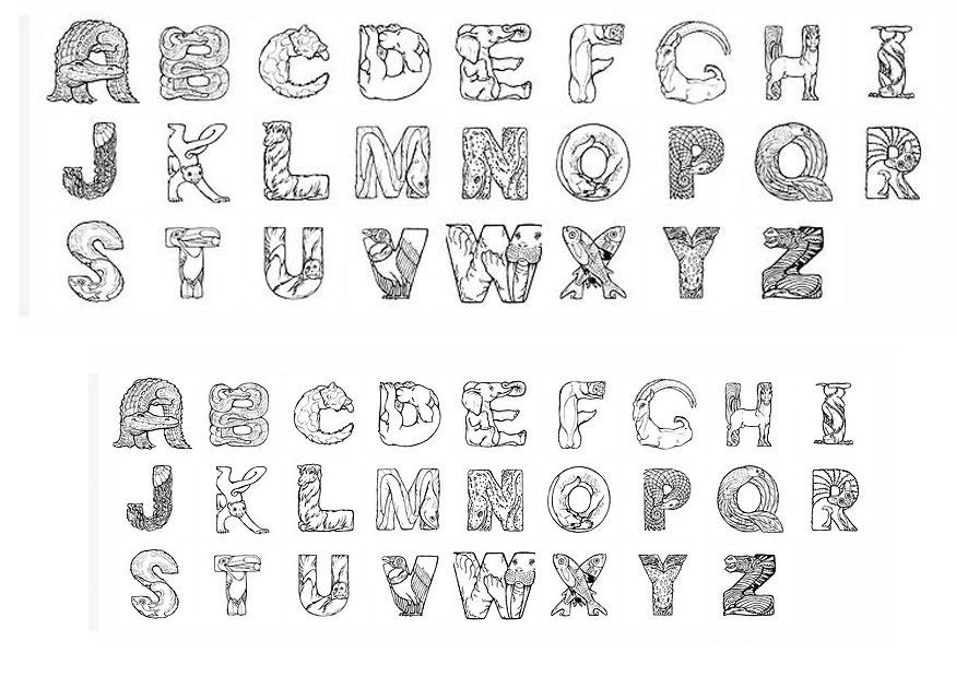 malvorlage alphabet  ausmalbild 24825