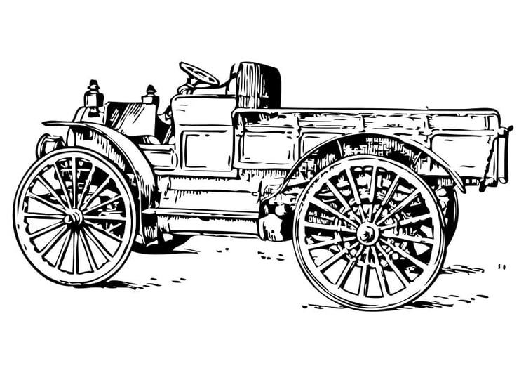 malvorlage alter lastwagen  ausmalbild 18774