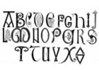 Malvorlagen anglosächsisches Alphabet 8. und 9. Jahrhundert