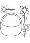 Malvorlagen Blumenkörbchen