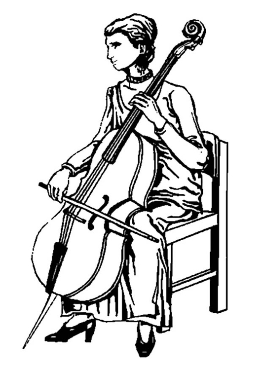 Malvorlage  Cello