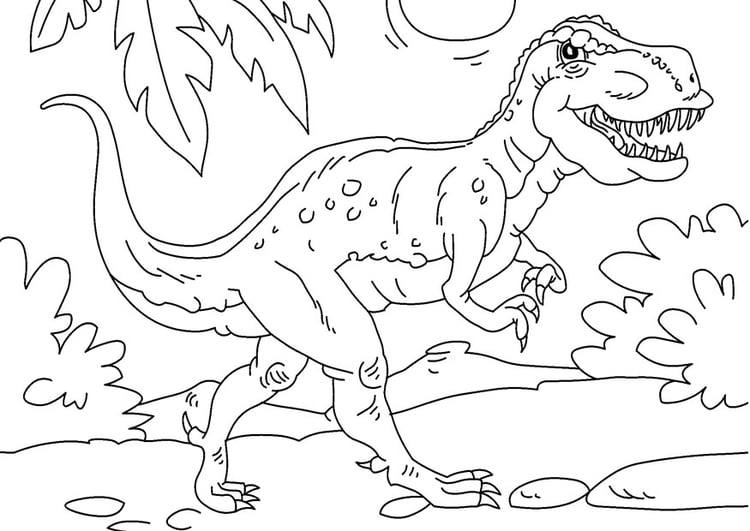 Malvorlage  Dinosaurier - Tyrannosaurus Rex