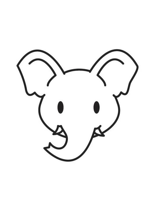 malvorlage elefantenkopf p17801